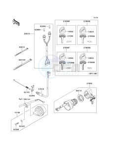 KLF 250 A [BAYOU 250] (A6F-A9F) A7F drawing IGNITION SWITCH