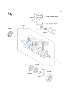 JH 900 A [900 ZXI] (A1-A3) [900 ZXI] drawing CRANKSHAFT_PISTON-- S- -