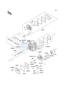 JH 900 A [900 ZXI] (A1-A3) [900 ZXI] drawing CARBURETOR PARTS