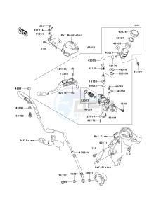 KRF 750 F [TERYX 750 4X4 NRA OUTDOORS] (F8F) C8FA drawing CLUTCH MASTER CYLINDER