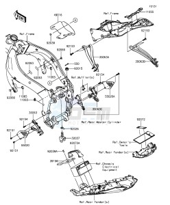 NINJA ZX-6R ZX636EGFA GB XX (EU ME A(FRICA) drawing Frame Fittings