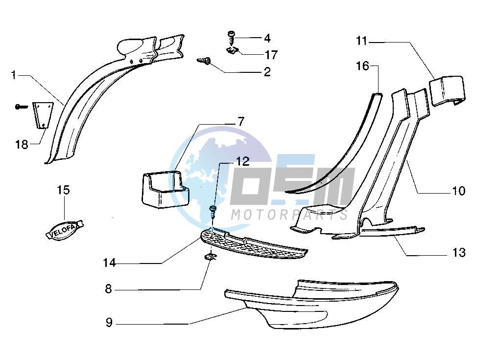 Side covers-Rear mudguard