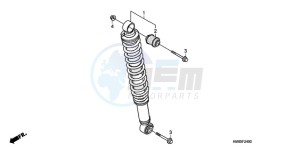 TRX250TEA Australia - (U / EC) drawing REAR CUSHION