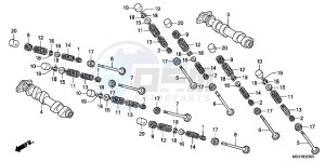 VFR800XB Crossrunner E drawing CAMSHAFT/VALVE (FRONT)