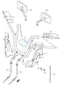 AN250 (E2) Burgman drawing HANDLE BAR (MODEL W X)