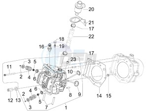 MP3 400 ie lt Touring drawing Cilinder head unit - Valve