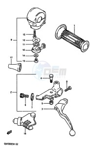 GSX550E (F-G-H) drawing LEFT HANDLE SWITCH