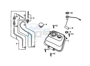 FIDDLE II 50 (25 KM/H) (AF05W4-NL) (E4) (L8-M0) drawing FUEL TANK / FIDDLE II 50 (25 KM/H) (AF05W4-NL) (E4) (L8-M0)