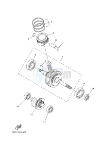 YFM300 RAPTOR 300 (1SC2 1SC3 1SC1 1SC1) drawing CRANKSHAFT & PISTON