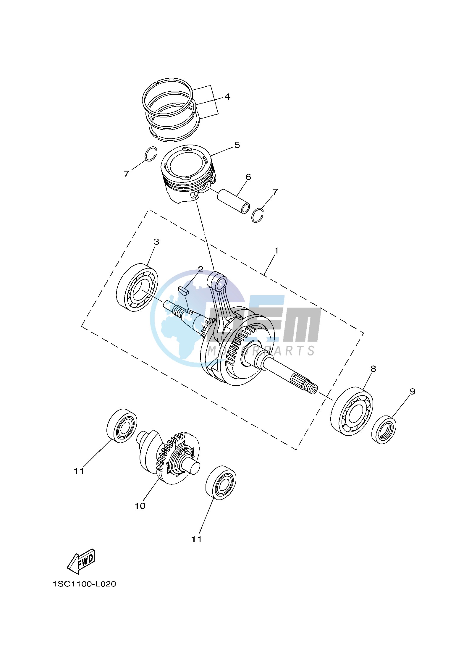 CRANKSHAFT & PISTON