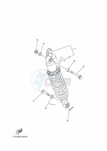 YFZ450R (BW2T) drawing REAR SUSPENSION