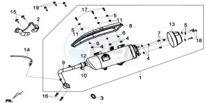 GTS 125I ABS-SNS EURO4 L7 drawing EXHAUST