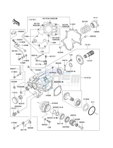 VN 1500 L [VULCAN 1500 NOMAD FI] (L5) [VULCAN 1500 NOMAD FI] drawing FRONT BEVEL GEAR