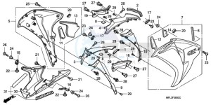 CBR1000RA9 Australia - (U / ABS MME) drawing MIDDLE COWL