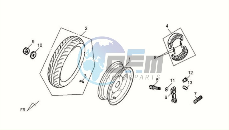 REAR WHEEL / CENTRAL STAND