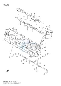 GSX-R1000 (E2) drawing THROTTLE BODY HOSE JOINT (GSX-R1000K1)