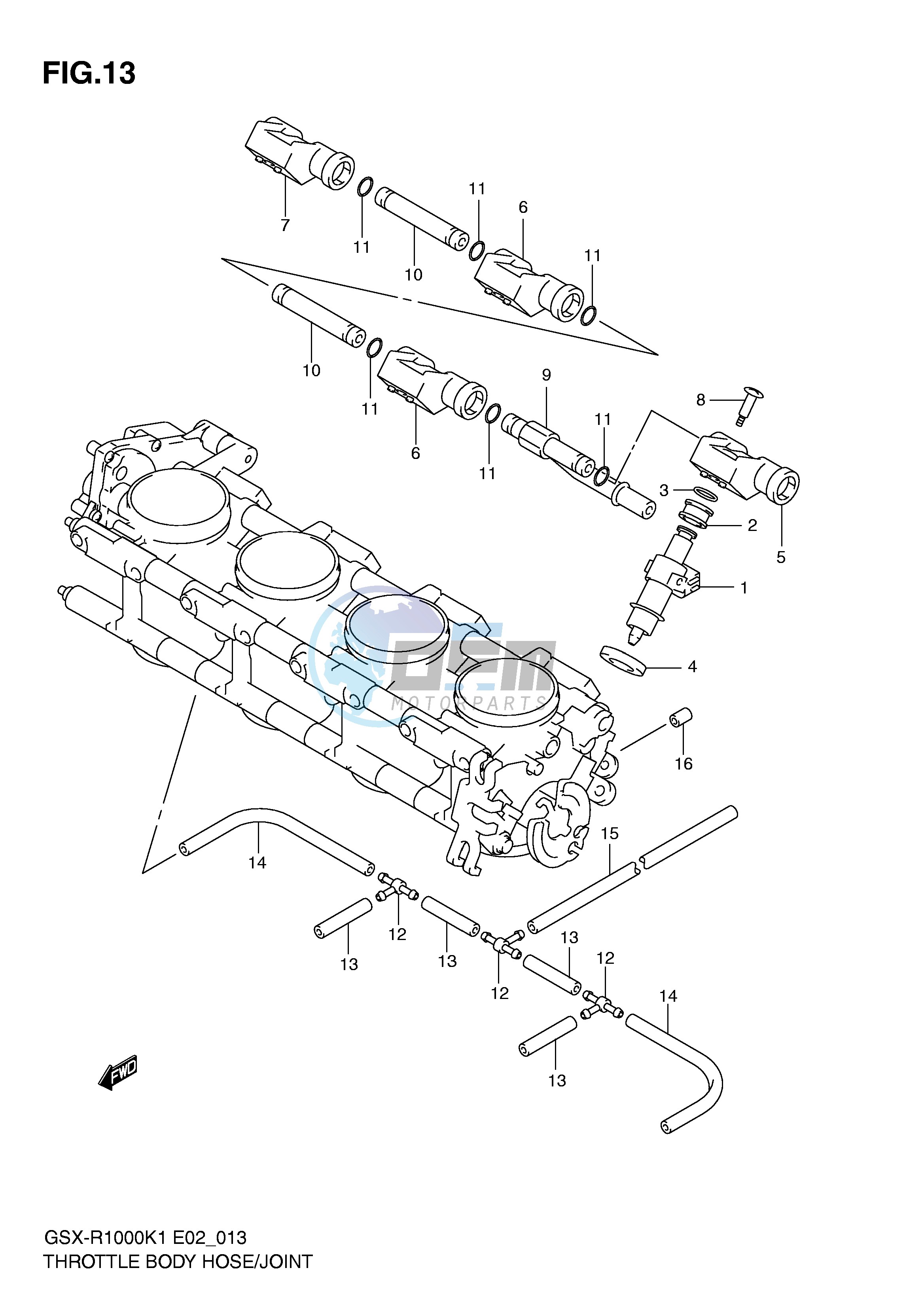 THROTTLE BODY HOSE JOINT (GSX-R1000K1)