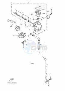 YZ125X (B1B5) drawing FRONT MASTER CYLINDER