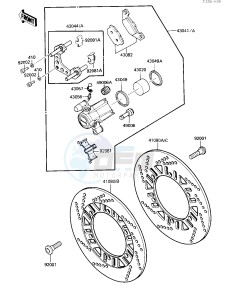 ZG 1000 A [CONCOURS] (A1-A3) [CONCOURS] drawing FRONT BRAKE