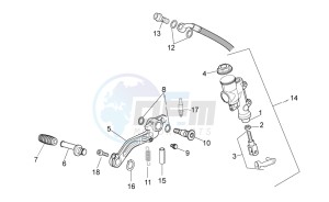 TUONO 1100 V4 FACTORY E4 SUPERPOLE ABS (NAFTA) drawing Rear master cylinder