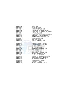 RM80 (E24) drawing * COLOR CHART *