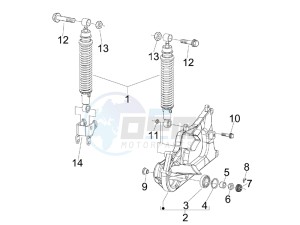 Beverly 500 (USA) USA drawing Rear suspension - Shock absorbers