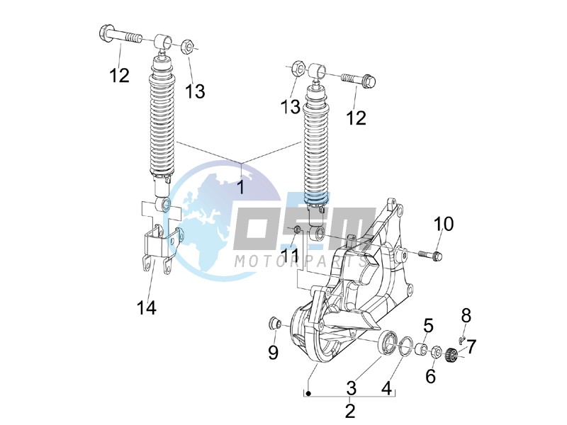 Rear suspension - Shock absorbers