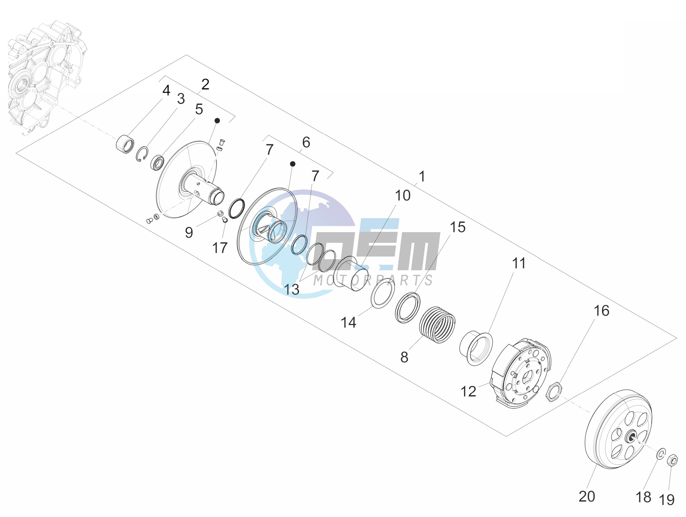 Driven pulley