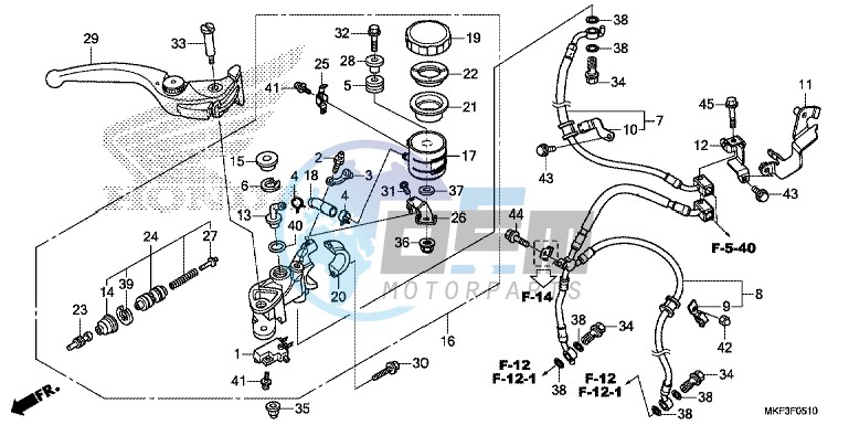 FRONT BRAKE MASTER CYLINDER (CBR1000RA/ S1/ S2)