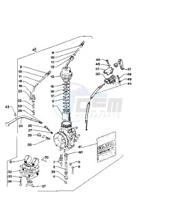 TZR RR 125 drawing CARBURETOR