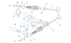 Leonardo 250-300 (eng. Minarelli) drawing Valves