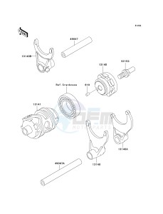 KX 250 M (M2) drawing GEAR CHANGE DRUM_SHIFT FORK-- S- -