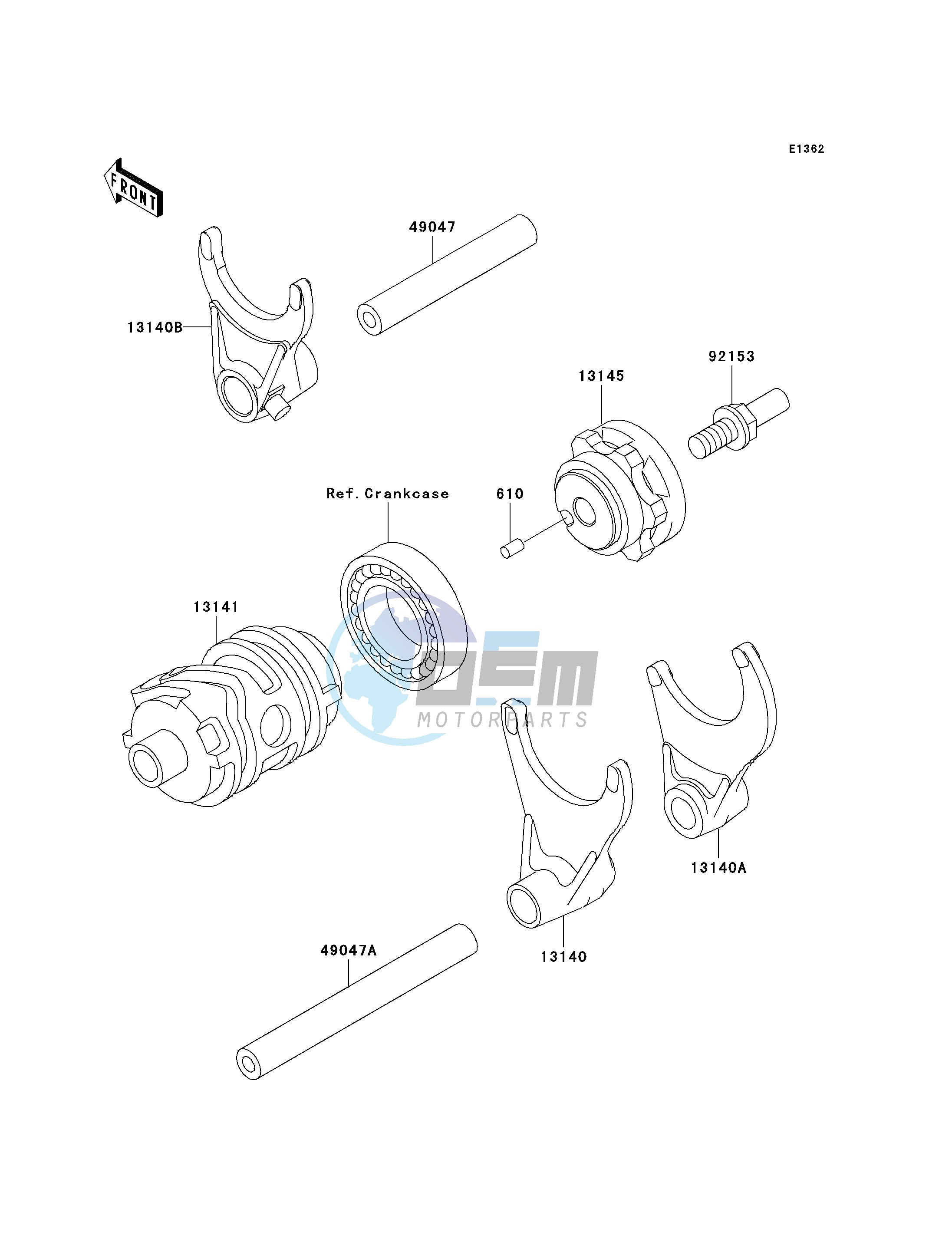 GEAR CHANGE DRUM_SHIFT FORK-- S- -