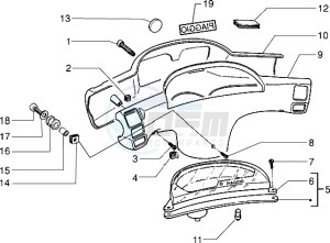 Zip 50 RST freno a disco drawing Speedometers Kms. - handlebar cover