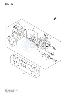 GSF-1250S BANDIT EU drawing REAR CALIPER