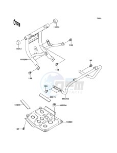 KLF250 KLF250-A3 EU GB drawing Guard(s)