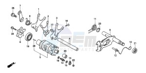 NX500 DOMINATOR drawing SHIFT DRUM