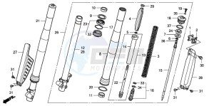 CRF150RB CRF150RB drawing FRONT FORK