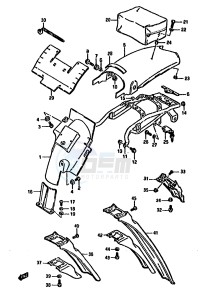 DR125S (F-H-J) drawing REAR FENDER