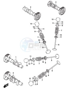 DL1000A drawing CAMSHAFT/VALVE