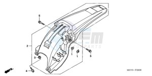 CRF450X9 Europe Direct - (ED) drawing REAR FENDER