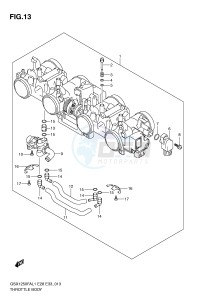 GSX1250FA (E28) drawing THROTTLE BODY (GSX1250FAL1 E28)