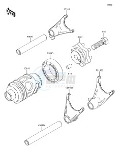 KX85 KX85CEF EU drawing Gear Change Drum/Shift Fork(s)