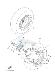 YFM700R YFM7RD RAPTOR 700R (1PE2 1PE3 1PE4) drawing FRONT WHEEL