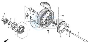 GL1500SE GOLDWING SE drawing REAR WHEEL