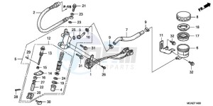 GL18009 Korea - (KO / AB) drawing REAR BRAKE MASTER CYLINDER