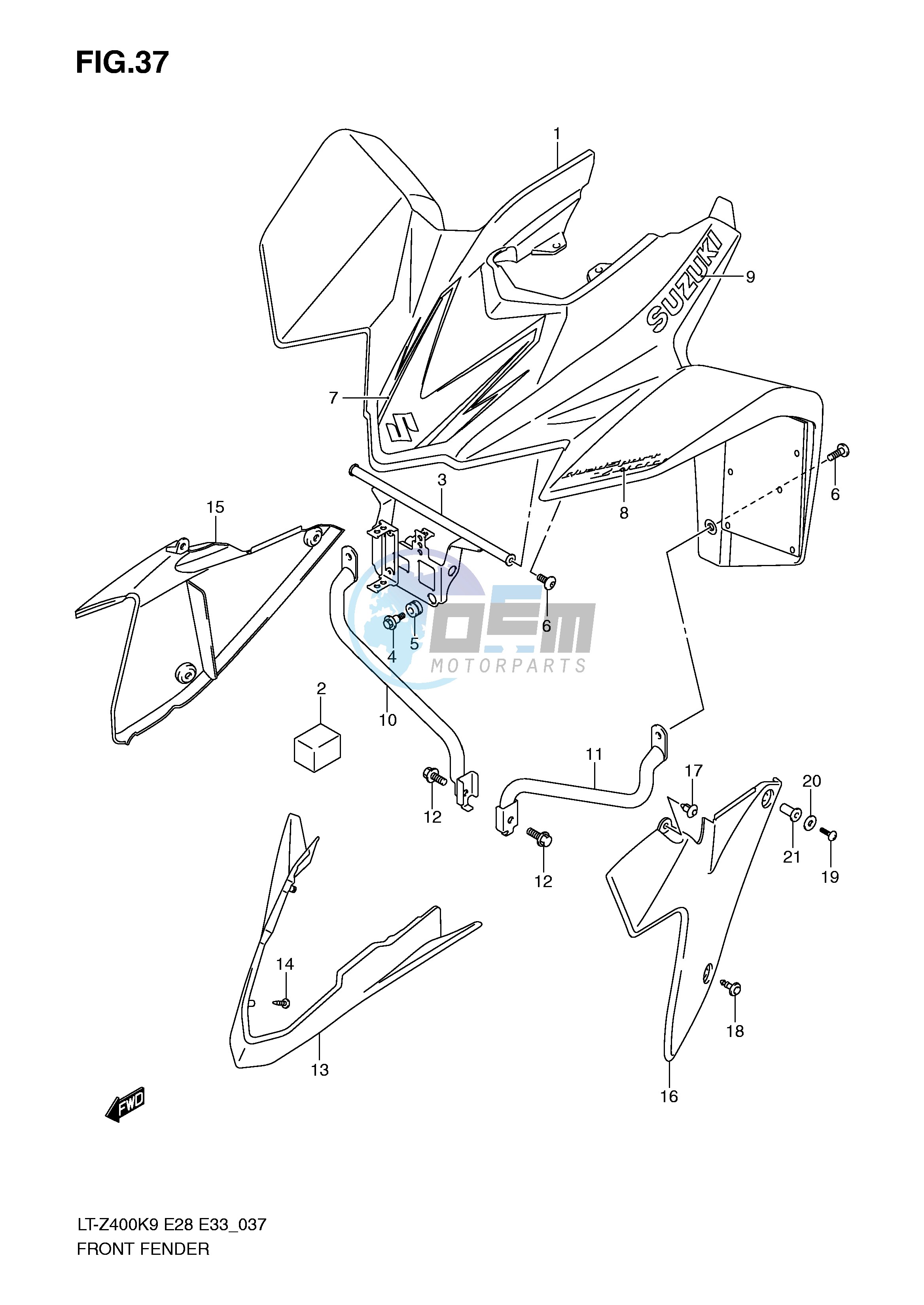 FRONT FENDER (LT-Z400K9)