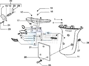 Zip 125 4T drawing rear tail lamp-rear guard