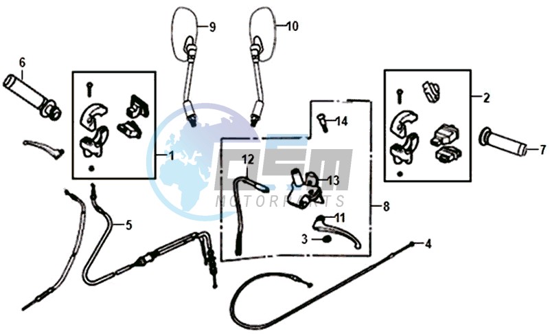 HANDLEBAR / BRAKE LEVERS /CABLES