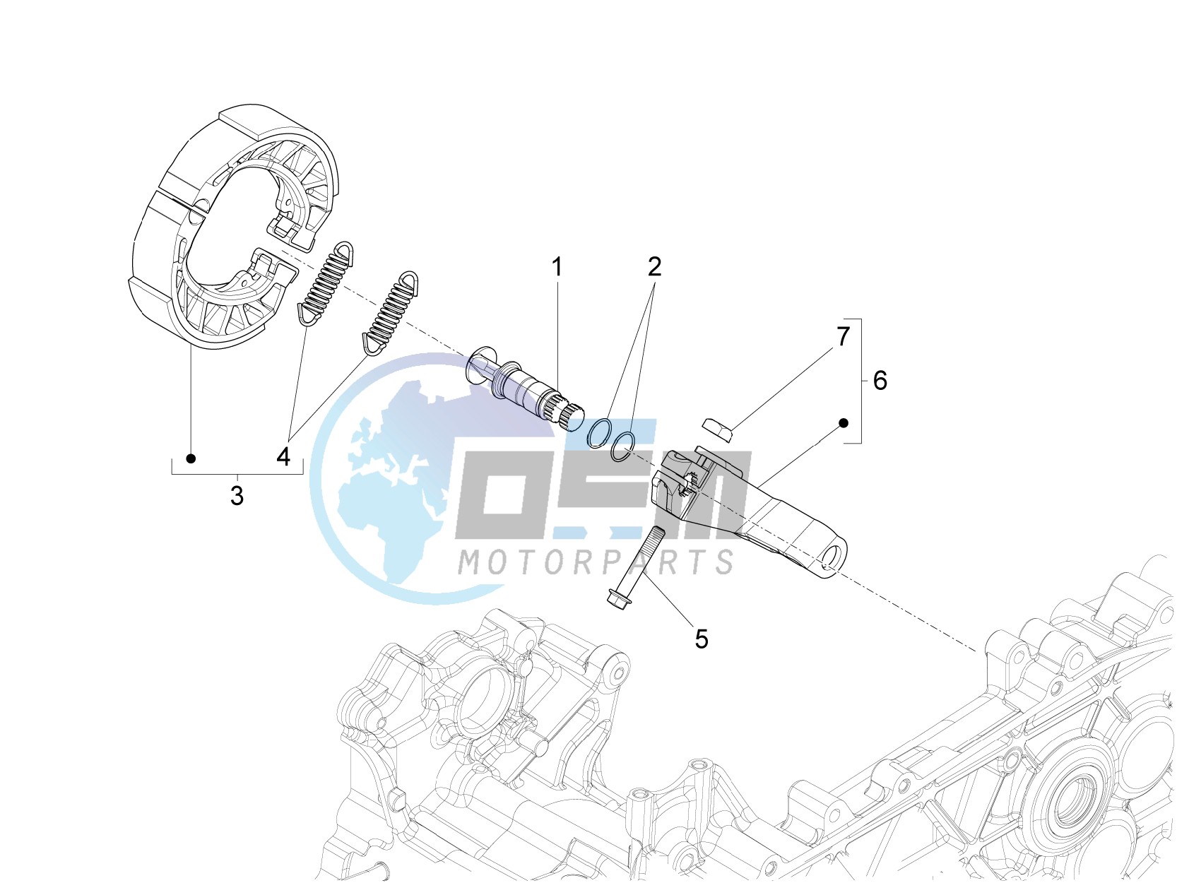 Rear brake - Brake jaw